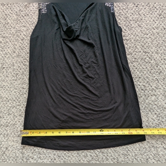 Design History Women's (Size L) Tank Top w/Cowl Neck & Sequins on Shoulders - Picture 12 of 13